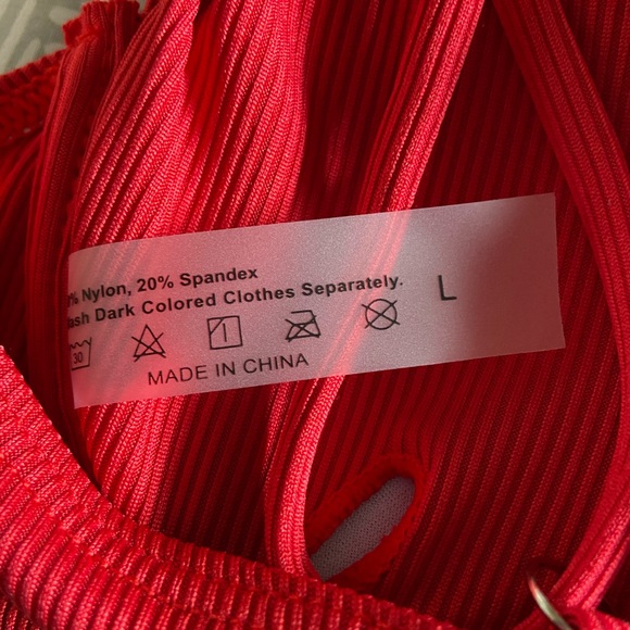 Red SHEIN Bikini Top - Picture 4 of 5